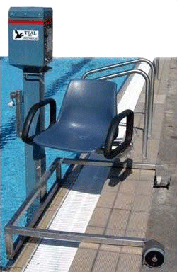 Mobility lift to support getting into pool